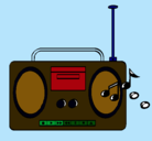 Dibujo Radio cassette 2 pintado por aliso