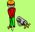 Dibujo Jugador de golf II pintado por mireya39
