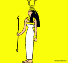 Dibujo Hathor pintado por MartaAlbendea