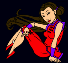 Dibujo Princesa ninja pintado por lupitaa