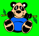 Dibujo Oso panda pintado por collin