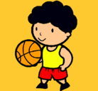 Dibujo Jugador de básquet pintado por JUAN