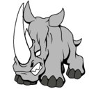 Dibujo Rinoceronte II pintado por POOP
