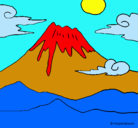 Dibujo Monte Fuji pintado por IAN