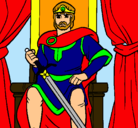 Dibujo Caballero rey pintado por diego