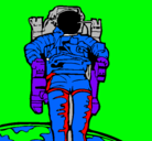 Dibujo Astronauta pintado por felipe