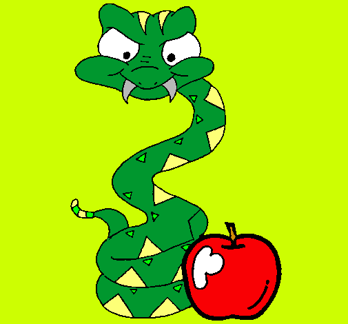 Serpiente y manzana