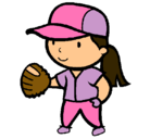 Dibujo Jugadora de béisbol pintado por mariana