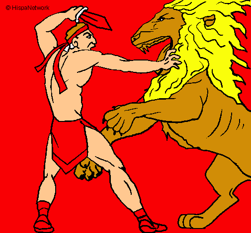 Gladiador contra león