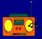 Dibujo Radio cassette 2 pintado por Ali