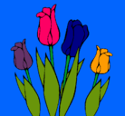 Dibujo Tulipanes pintado por karla