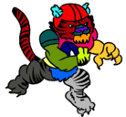 Dibujo Jugador tigre pintado por DIEGO3