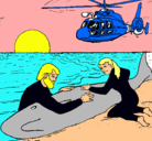 Dibujo Rescate ballena pintado por hinnata