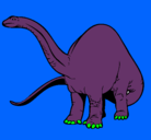 Dibujo Braquiosaurio II pintado por escudo
