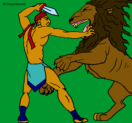 Gladiador contra león