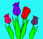 Dibujo Tulipanes pintado por mica