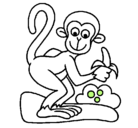 Dibujo Mono pintado por raul