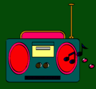 Dibujo Radio cassette 2 pintado por giuliano