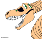 Dibujo Esqueleto tiranosaurio rex pintado por RODRIGO