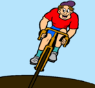 Dibujo Ciclista con gorra pintado por careradebisis