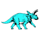 Dibujo Triceratops pintado por Daniel