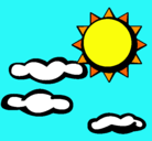 Dibujo Sol y nubes 2 pintado por alondra