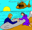 Dibujo Rescate ballena pintado por tomas