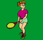 Dibujo Chica tenista pintado por sulamita