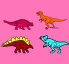 Dibujo Dinosaurios de tierra pintado por xruu