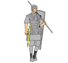 Dibujo Soldado romano pintado por te