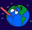 Dibujo Calentamiento global pintado por planetacaliente