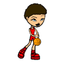 Dibujo Jugadora de básquet pintado por say