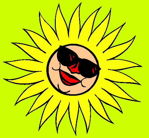 Sol con gafas de sol