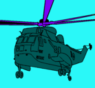 Dibujo Helicóptero al rescate pintado por galleta