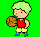 Dibujo Jugador de básquet pintado por PEPE
