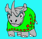 Dibujo Rinoceronte pintado por decamilo7