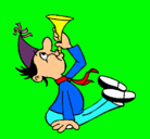 Dibujo Niño con trompetita pintado por NANCY