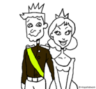 Dibujo Príncipe y princesa pintado por princesa