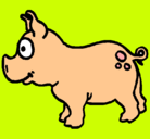 Dibujo Cerdo pintado por CERDO