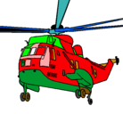 Dibujo Helicóptero al rescate pintado por gordo