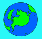 Dibujo Planeta Tierra pintado por pati