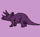 Dibujo Triceratops pintado por dinosaurio