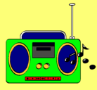 Dibujo Radio cassette 2 pintado por benja
