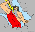 Dibujo Dios Zeus pintado por axel