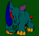Dibujo Rinoceronte II pintado por Guillermo