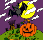 Dibujo Paisaje de Halloween pintado por davidhf