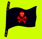 Dibujo Bandera pirata pintado por eliezer