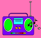 Dibujo Radio cassette 2 pintado por mireya54