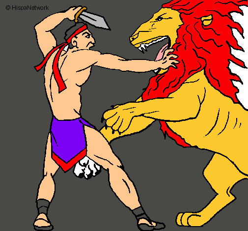 Gladiador contra león