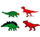 Dibujo Dinosaurios de tierra pintado por alan